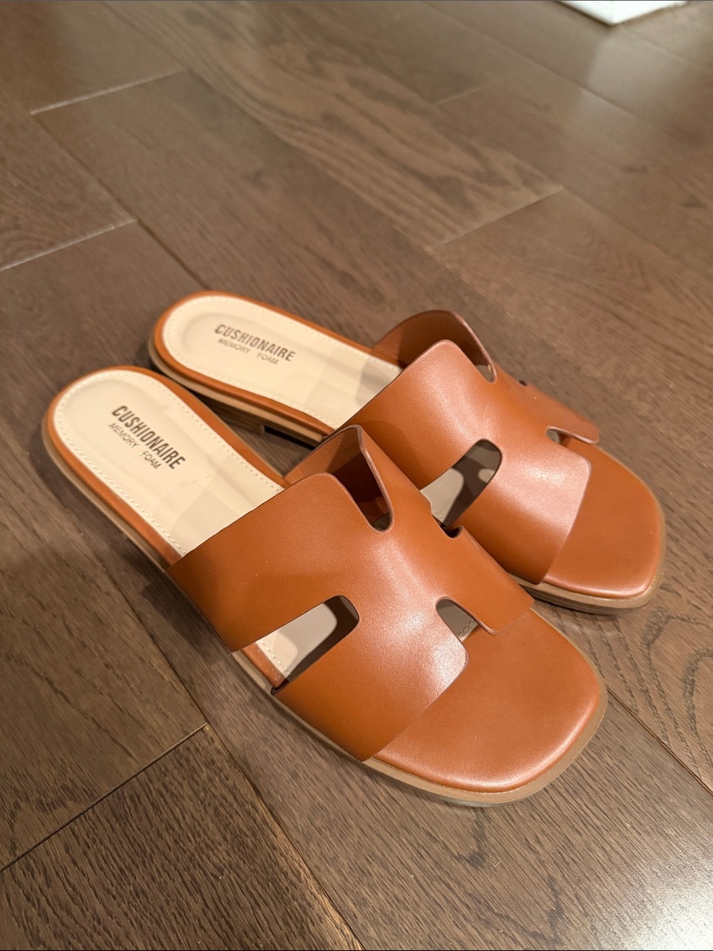 Women's Cognac Slide Sandals